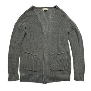 Women’s XS Universal Thread Gray Knit Cotton Open Front Cardigan Sweater